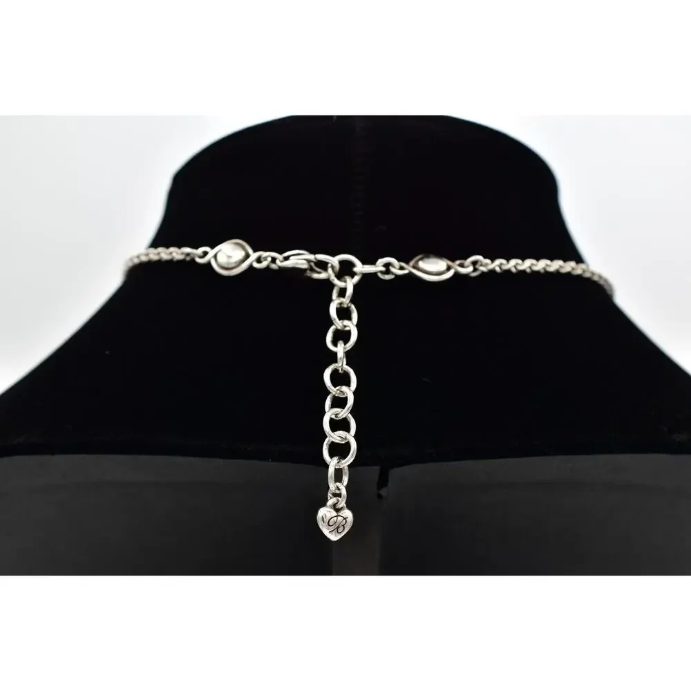 Brighton Adara Reversible Pendant Necklace Gold Silver Plated Chain Signed BinBJ